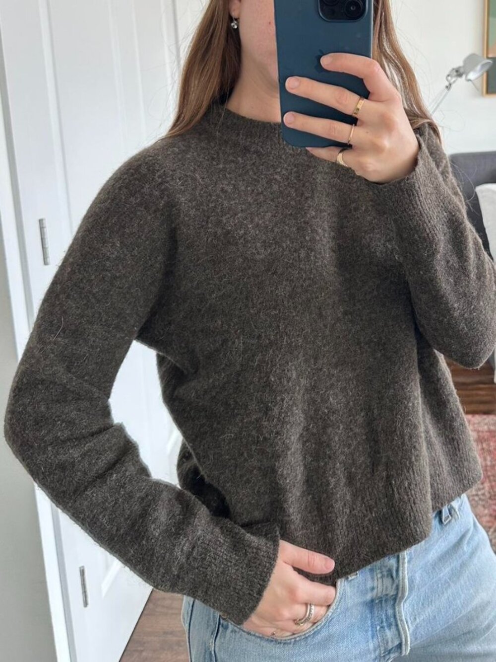 Samsøe Samsøe Women's Brown and Grey Jumper